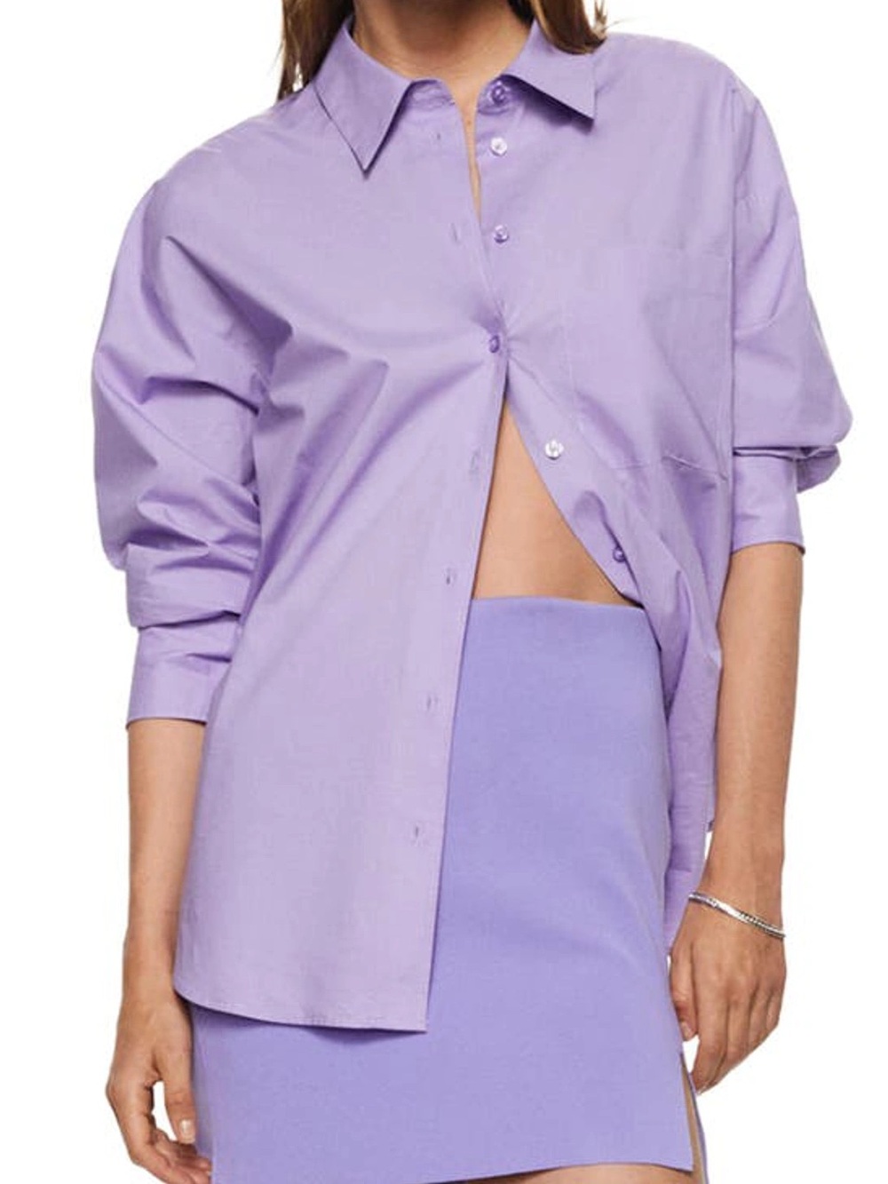 Mango Oversized Cotton Shirt / Button Up